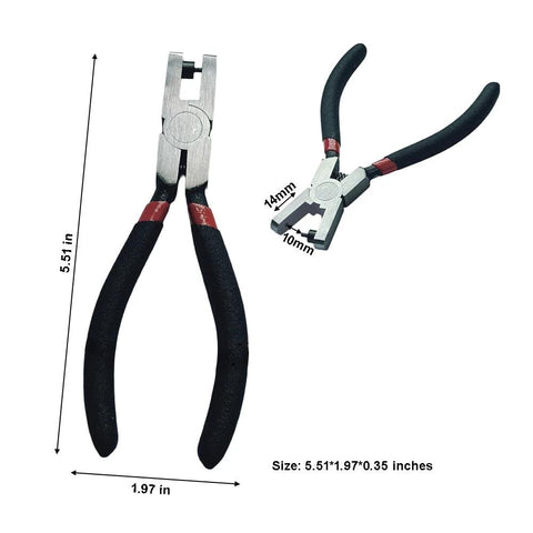 Panshiyon sheet metal hole punch pliers, front view, 2 mm punch, heavy-duty handheld jewelry/leather tool