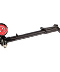 RockShox high-pressure fork/shock pump with red dial gauge and black body.