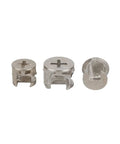 All In One Connector Eccentric Wheel Hardware For Furniture 10 Pieces Thickening Set Zinc Alloy Nickel Plated 15mm 12mm 10mm Diameter