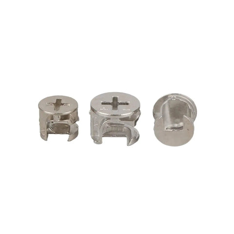 All In One Connector Eccentric Wheel Hardware For Furniture 10 Pieces Thickening Set Zinc Alloy Nickel Plated 15mm 12mm 10mm Diameter