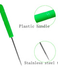 12 Pc Baking Scriber Pens That Nail The Cookie Decor Game With Rust Proof Stainless Steel Cake Icing Needles with green plastic handle.