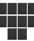 Top Notch 10 Sheets Carborundum Sandpaper Fine Grit arranged in a grid, grey color, for wood and automotive refinishing.