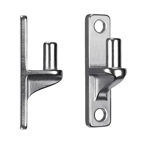 Stainless steel wall mount gate hinges for farm and outdoor use, 5/8 inch hinge pin, no weld chain link fence parts, 2 pack