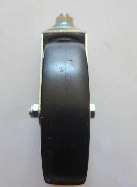 Front view of 5 Inch Polyolefin Caster Wheel with Swivel Stem for Steel Convertible Hand Trucks Replacement One and a Quarter Inch Stem