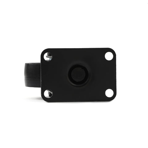 FactorDuty black metal swivel plate mounting plate with four corner holes and central stem