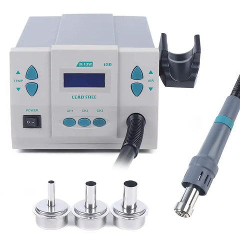 Dope Pro Grade Hot Air Rework Station Handheld 1000W Digital Heat Gun with air nozzles and control unit