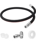 Heavy Duty Air Compressor Jumper Hose Kit With Sixty Inch Length And Half Inch NPT Swivel Ends, connectors, and tape
