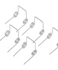 Vicasky 5pcs Stainless Steel Kettle Springs Kit For Water Pot Lid Replacement And Repair, five silver torsion springs