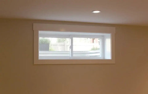 Vinyl Basement Slider Window 32 By 18 Inches White Built Tough With Heavy Duty Welded Sash And Main Frame For Easy Glide Interlocking Design Ideal For New Construction And Remodeling