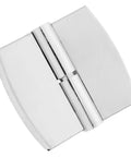 Self Closing Stainless Steel Door Hinge With Spring Auto Close Function For Public Restrooms Durable Silver Alloy Hardware