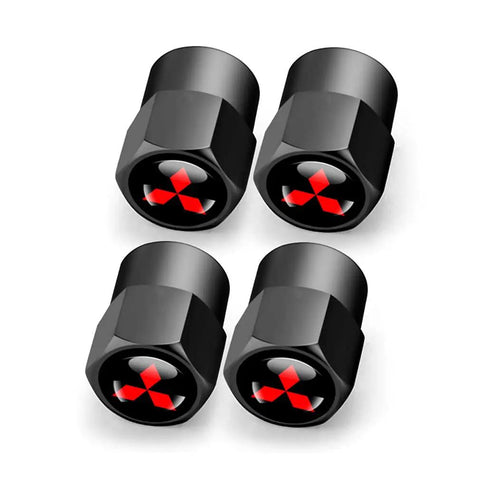 Hex Style Aluminum Tire Valve Stem Caps Universal Fit For Schrader Valves 4 Pack Water Resistant And Leakproof For Mitsubishi Cars