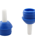 12-Piece Manual Solder Sucker Gun Heads With Universal Suction Nozzles And Vacuum Desoldering Pump For PCB IC Removal, Welding Soldering Cup Remover, 13-Inch DS-017 Model, Durable Blue close-up of blue desoldering nozzles.
