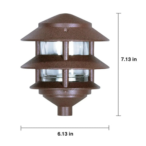 Transitional One Light Outdoor Post Mount With Bronze Dark Finish Model SF76 632 weatherproof fixture, 7.13 x 6.13 inches