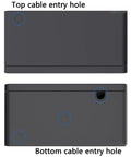Heavy Duty Wall Mount EV Charger Protection Box, Knockout Durability For Driveway Setup, showing top and bottom cable entry holes.