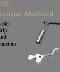 Extended Lever And Handle For 10 22 Combo Replacement Accessories Aluminum Anodized Silver Upgrade close-up CNC-machined parts