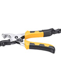 CHICIRIS Electric Badminton Racket Trumpet Plier 2A Cold Rolled Steel crimping tool with ergonomic yellow and black handle.