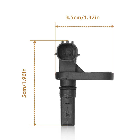 ABS wheel speed sensor with bracket, front view, black plastic for 2007–2017 Toyota Tundra