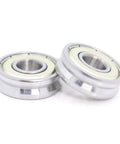 Heavy Duty V Groove Sealed Ball Bearings For Pulley Wheels And Linear Guide Tracks 8X22X7mm smooth rolling sealed units close-up.