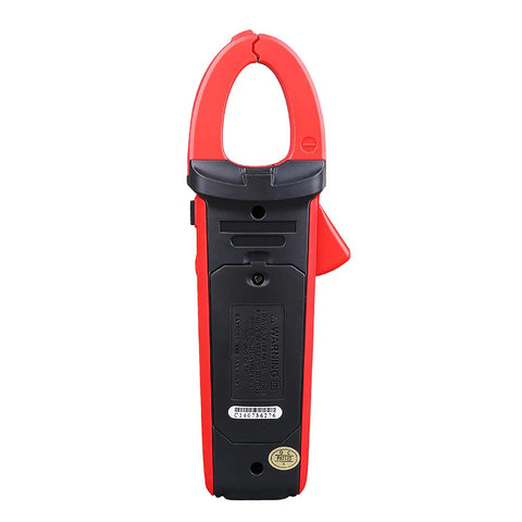 Back view of 600A True RMS Digital Clamp Meter Multimeter With Auto Range Data Hold And Frequency Measurement, Overload Protection