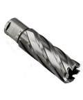 Oscarbide annular cutter, 7/8 in dia, 2 in depth, 3/4 in Weldon shank, metallic steel finish