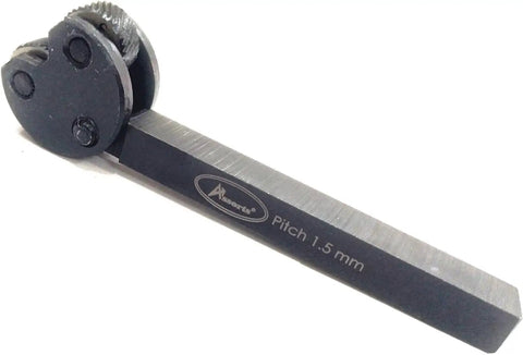 Interchangeable Knurling Tool Set With Diamond And Linear Heads for Lathe Projects, Pivot Type Holder, 1.5 mm Pitch