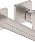 Logis Fine Single Handle 2 Hole Wall Mounted Bathroom Faucet in Brushed Nickel with Slick Sleek Finish, Water Saving 1.2 GPM