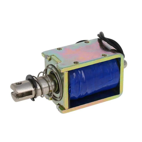 12V DC Push Pull Solenoid Electromagnet Open Frame With 10mm Stroke For Linear Motion, framed coil with plunger