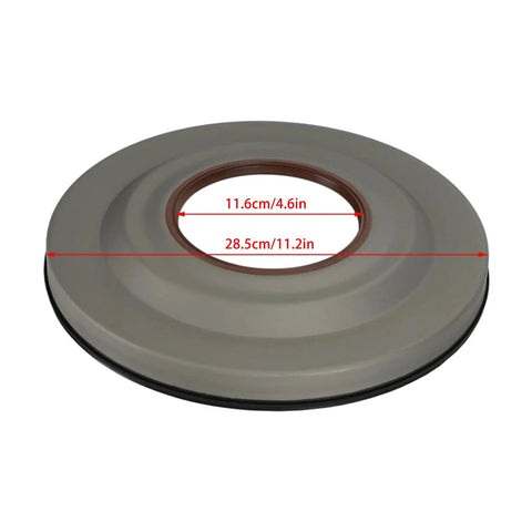 Heavy Duty Transmission Gearbox Front Cover With Durable Seal For Smooth Shifts All Weather Car And Truck Gasket Direct Install Replacement Seal Fits 6DCT450 31256845 31256729 1684808 MPS6, 28.5cm gray metal seal