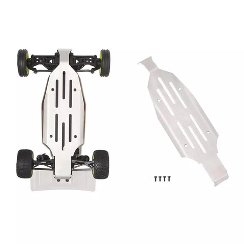 Stainless Steel RC Car Chassis Frame Upgrade For 1/24 Micro Buggy 2WD CNC Machined Lightweight And Beefed Up Guard Plate Kit Replacement Parts For Easy Install And Long Lasting Performance.