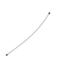 Curved view of High Temp PTFE Hose 2x4 mm by 290 mm with Bushings for DeLonghi Coffee Machines, Part 5513212901