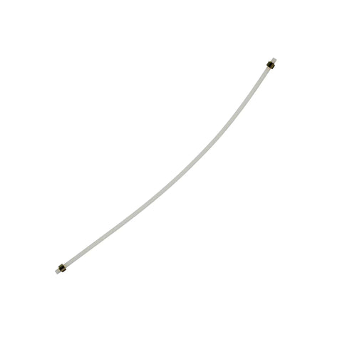 Curved view of High Temp PTFE Hose 2x4 mm by 290 mm with Bushings for DeLonghi Coffee Machines, Part 5513212901
