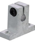 Close-up of an individual Four Pack Aluminum Linear Rail Shaft Supports for 8mm Diameter Shafts, showing mounting details and finish.