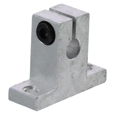 Close-up of an individual Four Pack Aluminum Linear Rail Shaft Supports for 8mm Diameter Shafts, showing mounting details and finish.