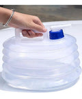 Foldable Water Storage Bags Set 2 Pack 8L Each Telescopic Emergency Jug With Faucet Portable Water Carrier Tank BPA Free PVC