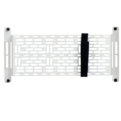 Five Inch Universal Mounting Plate With 1.5 Inch Elevation For Routers Modems And Network Hubs Inside Structured Wiring Panels White flat view