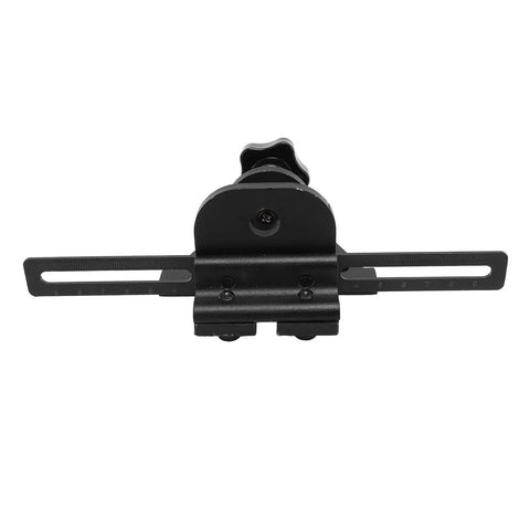 Pro-Level 3-In-1 Dowel Jig Kit, Badass Heavy-Duty High Carbon Steel Adjustable Guide with measuring scale detail.