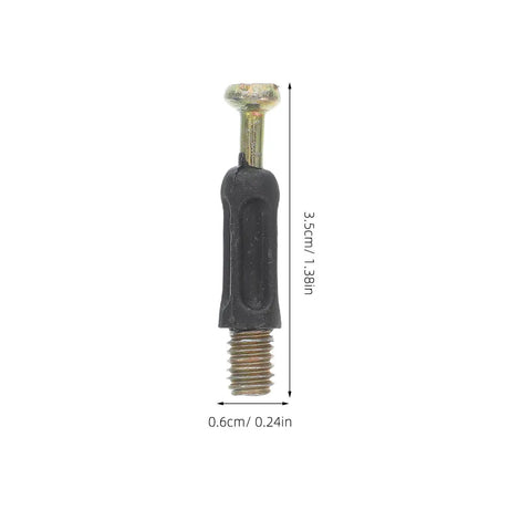 Single connector screw from 24 Piece Furniture Connector Set With 35mm Plastic Cam Screws Cam Nuts Eccentric Wheel Rods And Self Tapping Bolts