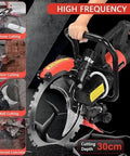 Rugged 16 Inch Concrete Ring Saw With Beefy 12000 Watt Motor Adjustable Wet Cutting Depth cuts stone, floor, and wall with precision.