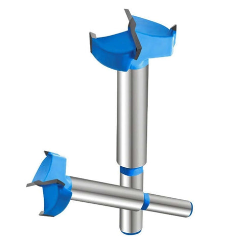 PPOZYLPC 18mm self-centering hole saw cutter drill bit for wood; silver steel shank with blue collar