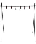 Portable Aluminum Camping Storage Hook Rack With Six Hooks Foldable Tripod Design For Mountaineering And BBQ Tools