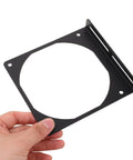 Two Pack Rock Solid Iron Computer Fan Bracket Set For 12cm PC Fans No Fuss Easy Install CPU Cooler Mount For PC Chassis Replaces Damaged Frames Boosts Airflow And Ensures Secure Mounting For Electronics Cooling, black iron bracket