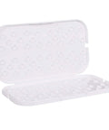 This Heavy Duty Tens Pad Holder Keeps Replacement Electrode Pads Tidy And Safe While Snugly Fitting Four Two By Two Or Two Two By Four Therapy Pads Inside A Secure Snap Closure crafted from durable plastic, open view