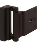 Door Reinforcement Lock For Inswing Doors, Extra Security Against Kick Ins, Bronze Finish Aluminum Construction, 3 inch screws