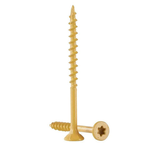 100 Piece Carbon Steel Flat Head Wood Screws Set For DIY Projects With Dual End Locking Threads Hidden Joint Strength Sharp Spiral Thread