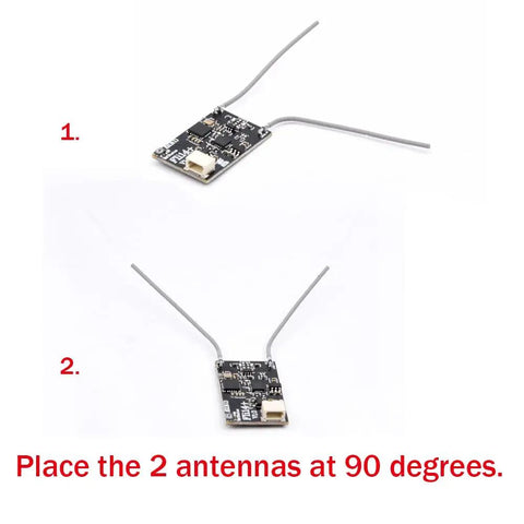 Fli14+ 14CH FPV Receiver With RSSI OSD, 2A IBUS Mini Micro Receiver antenna setup guide
