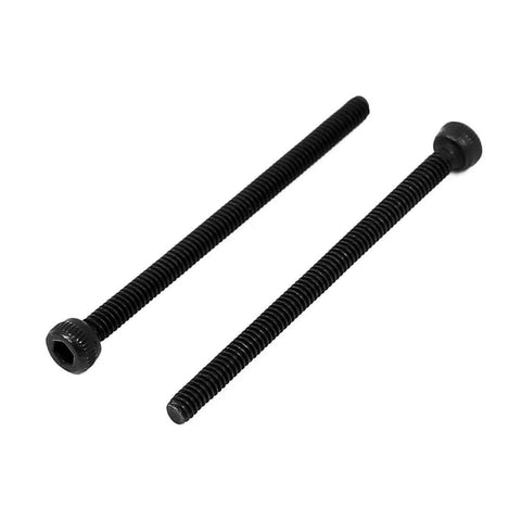 M2 30Mm Fully Threaded Hex Socket Cap Screw Bolt Knurled Head Black Alloy Steel Heavy Duty Fastener 32Mm Overall Length 0.4Mm Pitch 50 Pack