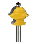 Top Shelf Half Inch Shank Adjustable Multi Profile Molding Router Bit For Woodworkers with yellow and steel body, ideal for detailed cuts.