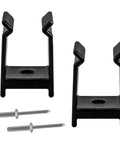 Black Anti-Rattle Pontoon Bimini Clips For Square Tube Frames, with hardware, Marine Grade, 1-1/4 Inch Brackets