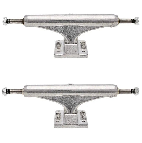 Polished Mid Profile Skateboard Trucks 139mm Set Low Profile Hanger For Street Skating, Shaft Nut Design, Two Trucks Image