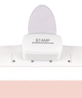 Adjustable Postage Stamp Border Punch For Scrapbooking And Card Making, Stamp Shaped Paper Punch For DIY Greeting Cards, Journaling, And Paper Crafts In Mauve Finish, Wicked Easy Custom Borders Along Edges